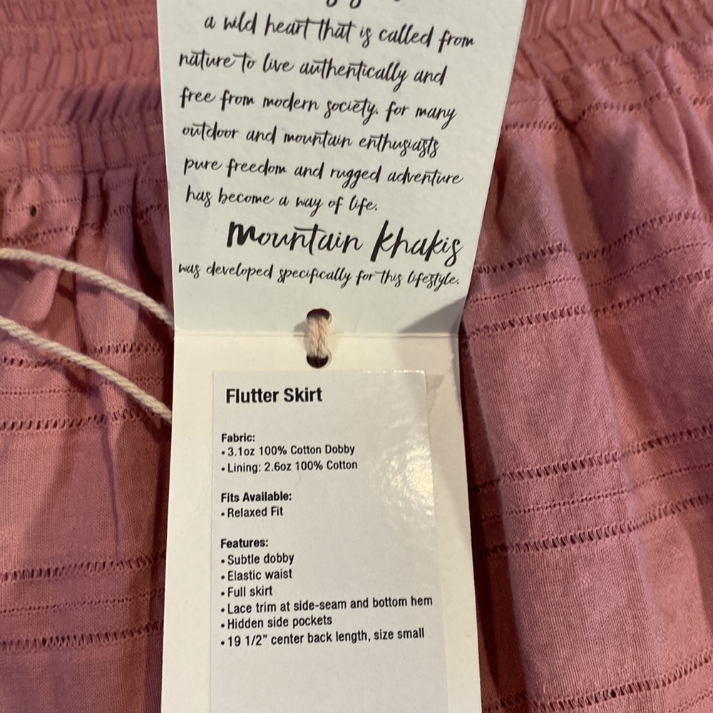 Mountain Khakis flutter cotton dobby skirt size s NWT perfect for spring - Picture 4 of 8
